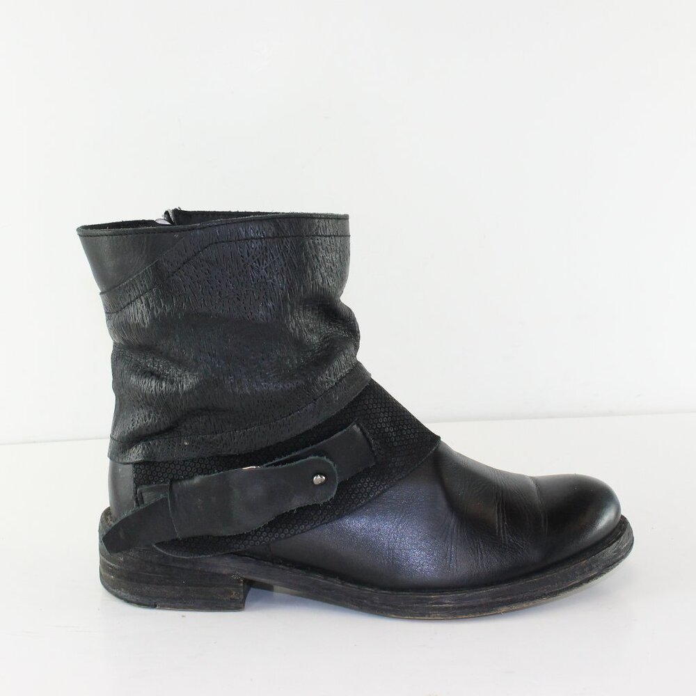 Felmini Black Biker Boots (EU 38 / 7.5 US)